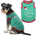 Parisian Pet Dog Tshirt - Embroidered “ Sorry Santa I Ate Your Cookies “ Dog Shirt - Lightweight Cotton Pet Christmas Outfit - Sleeveless Christmas Puppy Clothes - Shirts for Small Dogs - XXS