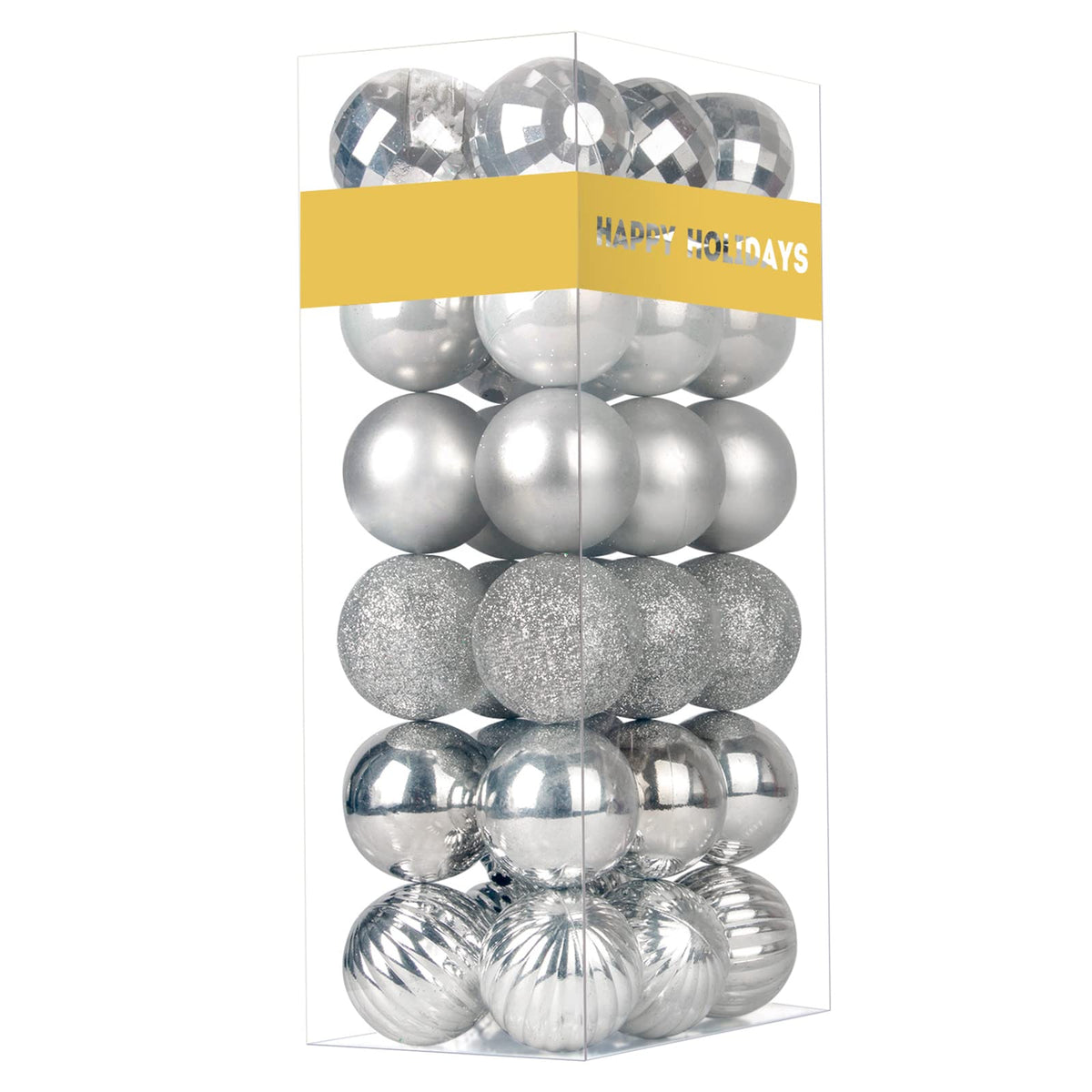 White 4.0" Large Christmas Balls - Christmas Tree Decoration Ornaments Shatterproof Hanging Balls for Birthday Halloween Holiday Wedding Decorations Set of 4pcs