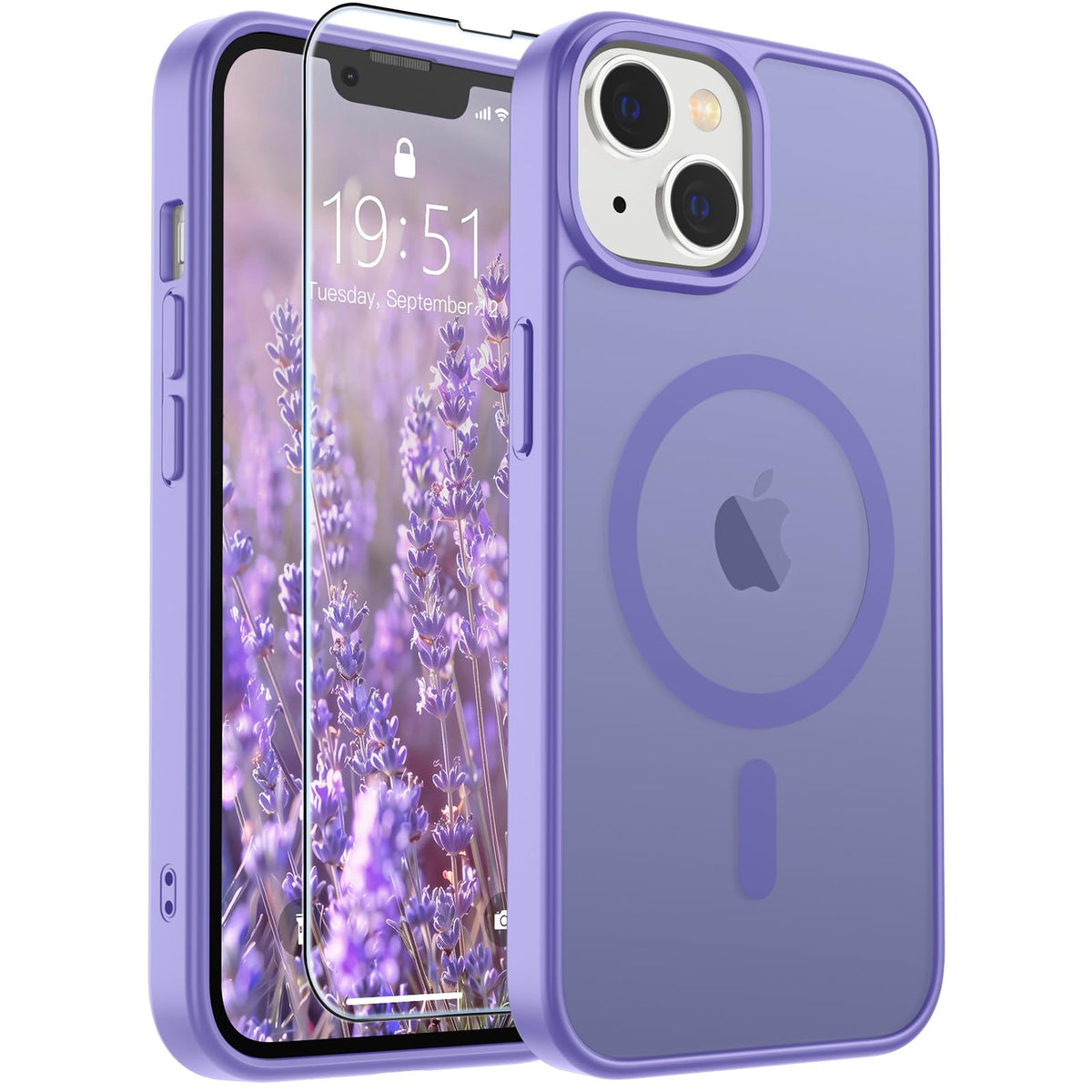 SUPFINE Magnetic for iPhone 13 Case/iPhone 14 Case Black