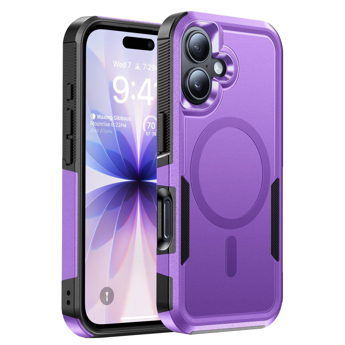 Magnetic for iPhone 17 Case Rugged Dual-Layer Shockproof Black