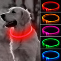 BSEEN Light Up Dog Collar - LED Dog Collar Rechargeable, Glowing Pet Collars for Small Medium Large Dogs, TPU Cuttable Lighted Puppy Collar, Safety Dog Lights for Night Walking (Green 70cm)