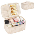 OCHEAL Makeup Bag, Portable Cosmetic Bag, Large Capacity Travel Makeup Case Organizer, Black For Women Toiletry Bag for Girls Traveling With Handle and Divider