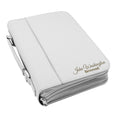 Personalized Bible Cover Holder Case with Carrying Handle for Men and Women (Rawhide with Gold)
