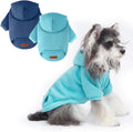 2 Pack Dog Hoodie Warm Hood Dog Sweater Cold Weather Small Dogs Sweatshirt Comfort Pet Clothes for Small Medium Dogs with Pockets Cats Chihuahua Clothes for Male Female Girl Boy Sporty Daily Wear
