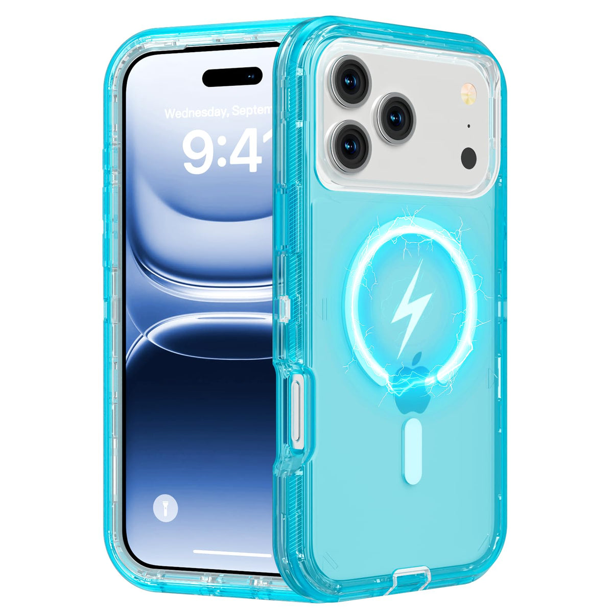 Follaroma Magnetic for iPhone 16 Plus Case, Heavy Duty Phone Cases, Clear