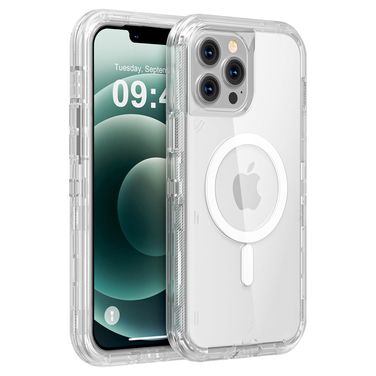 Follaroma Magnetic for iPhone 16 Plus Case, Heavy Duty Phone Cases, Clear