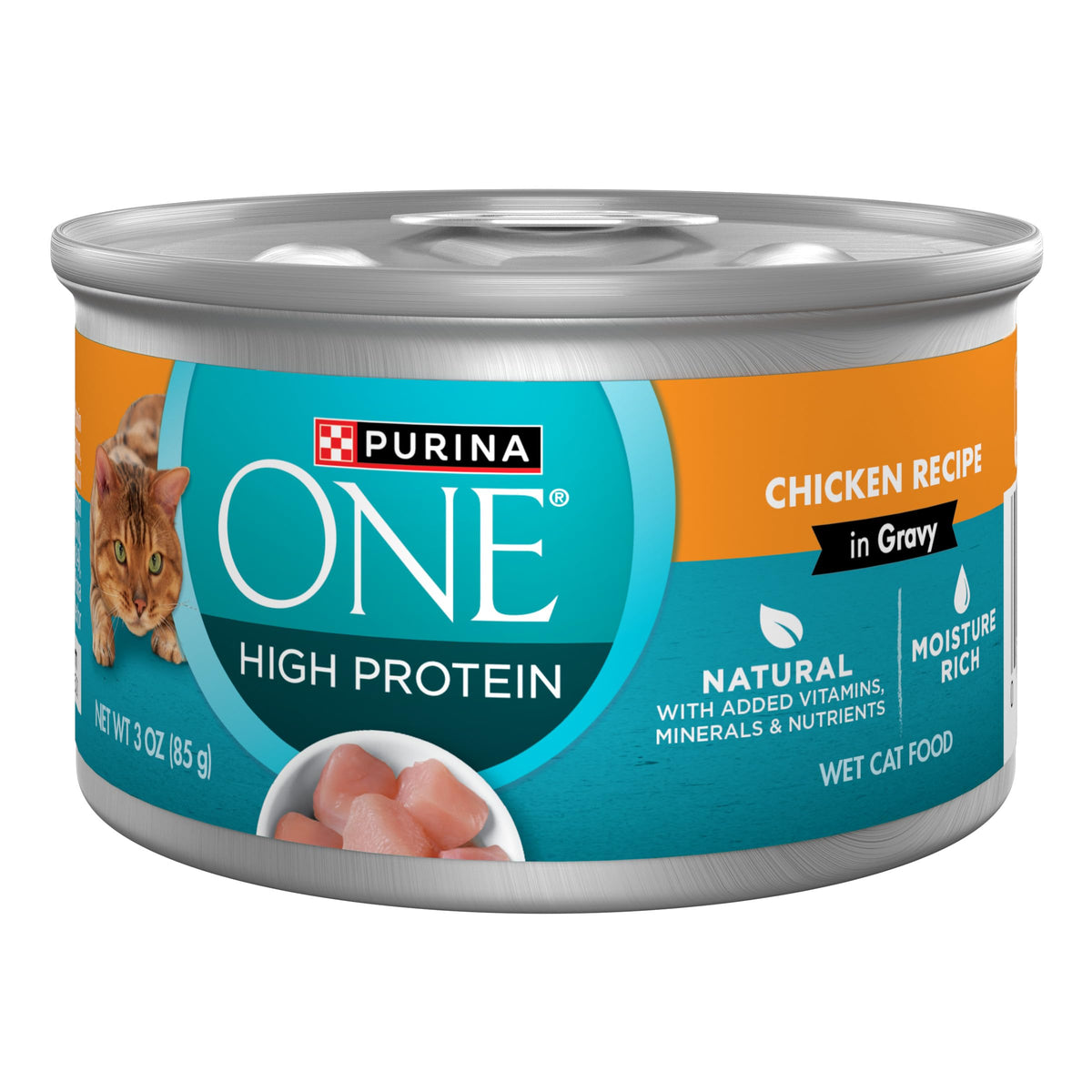 Purina ONE Natural, High Protein Cat Food Variety Pack, Turkey, Chicken and Tuna Recipes - (2 Packs of 12) 3 oz. Cans