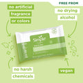 Simple Kind to Skin Facial Wipes Gentle and Effective Makeup Remover Cleansing Free from color and dye, artificial perfume and harsh chemicals 25 Wipes