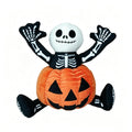 Halloween Dog Toys,Halloween Pumpkin Plush Dog Squeaky Toys with Cotton Rope for Small Medium Dogs