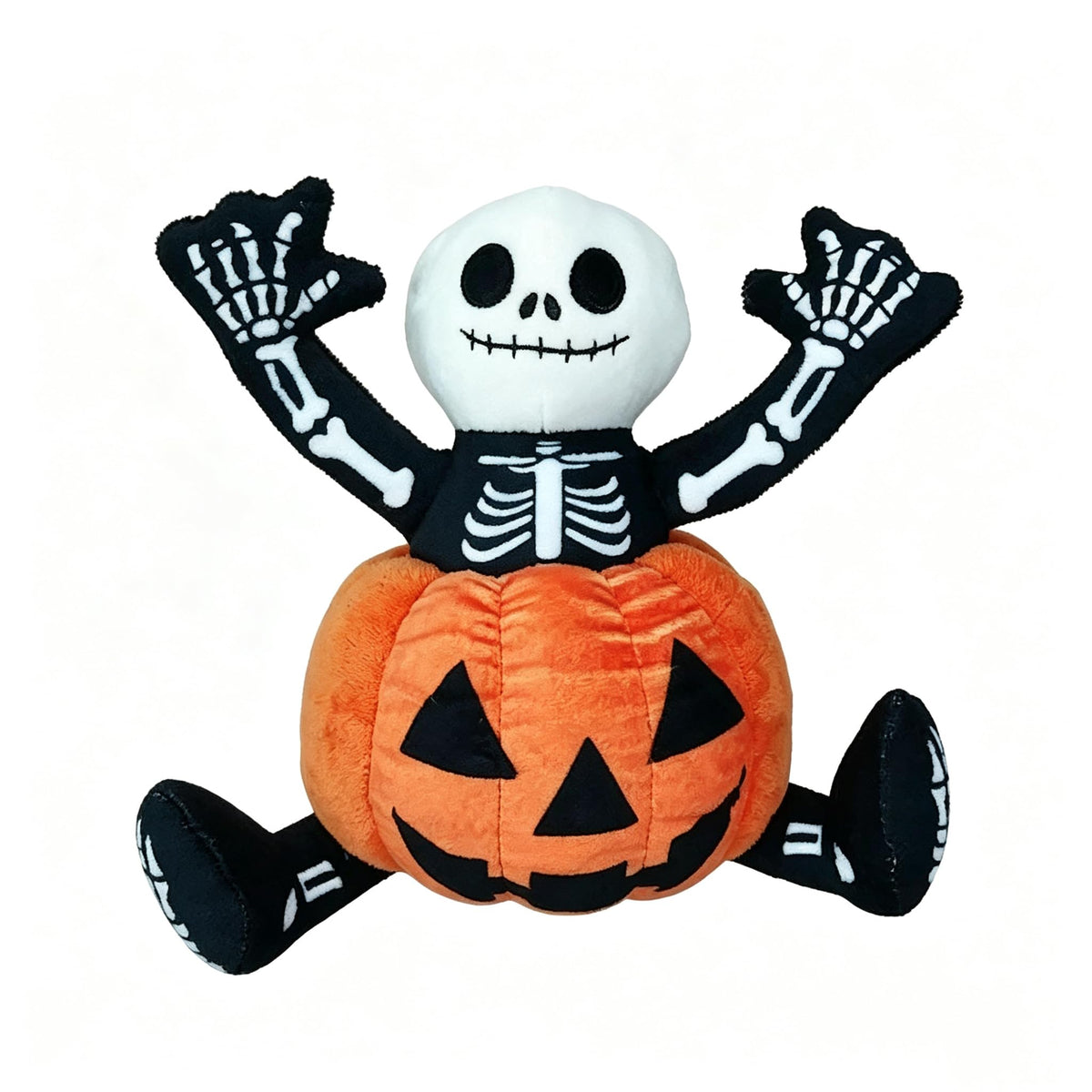 Halloween Dog Toys,Halloween Pumpkin Plush Dog Squeaky Toys with Cotton Rope for Small Medium Dogs