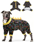 CuteBone Dinosaur Costume Dog Pajamas, Stretchy Spandex Crystal Velvet Sleepwear Coat for Small Dogs, Soft & Warm Pet Outfit Clothes for Cold Weather, Cozy Pullover Design COSP05XXL