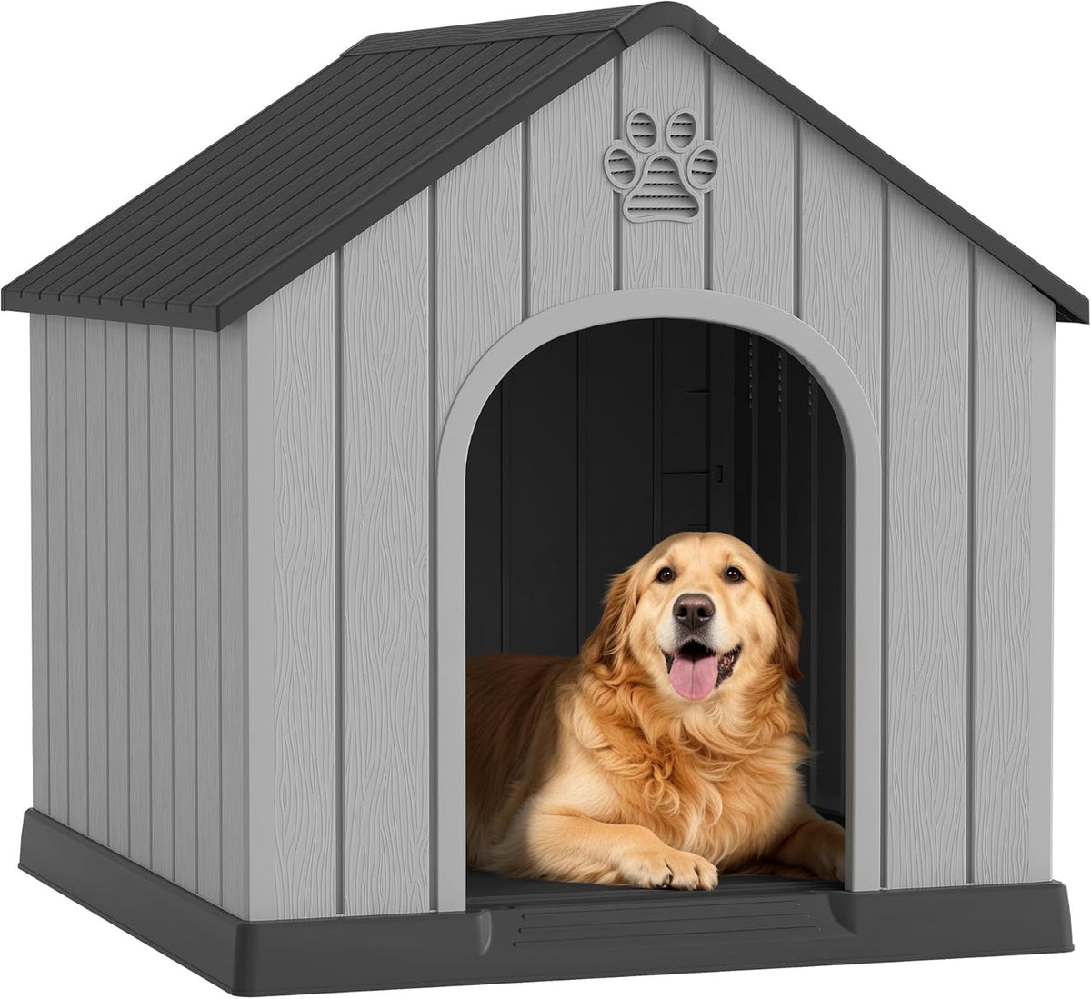 Bifanuo Dog House Outdoor Indoor for Small Dogs - Plastic Pet Shelter, Easy-Assemble & Weather-Resistant for Living Room, Balcony (Blue, 18" L x 22.4" W x 22.2" H)