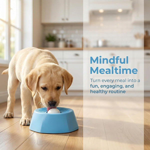 Dog Licking Bowl with Rolling Ball,Dog Lick Bowl for Dogs&Cats,Slow Feeder Dog Bowl with Strong Suction Base for Wet Food,Yogurt,Bone Broth&Liquid Treats