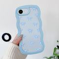 QLTYPRI Bow Case for iPhone 13/iPhone 14 Wavy Fame, Pink