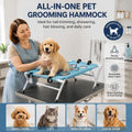 Dog Grooming Hammock, 2-in-1 Foldable Pet Bathing Bed with Stand，Pink | Pet Grooming Hammock, Dog Bath & Paw Wash Sling for Small Large Dogs, Nail Trimming, Shower Hammock, Foldable Stand