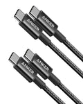 Anker USB C to USB C Cable, 60W Fast Charging Cable (2-Pack, 6 ft, Black)