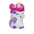 3D Cute Unicorn Soft Case for iPhone 13/iPhone 14 6.1 inch, 3D Cute Cartoon Kawaii Fashion Character Unicorn Horse Shape Kids Girls Women Soft Silicone Case