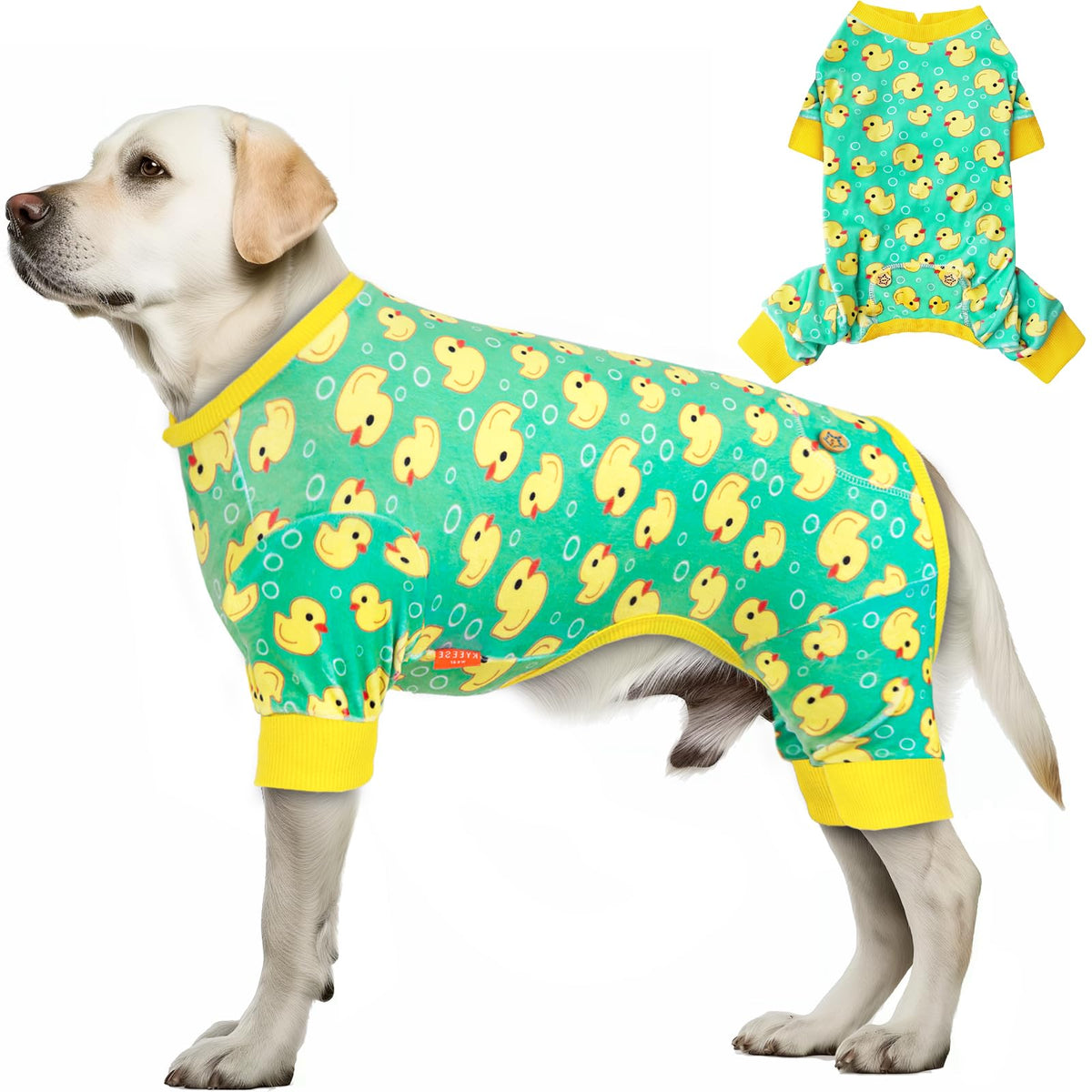 KYEESE Dog Christmas Pajamas for Small Dog Velvet Onesie with Red Snowflake