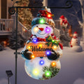 12x18 Lighted Christmas Snowman Garden Flag,  Outdoor Decor