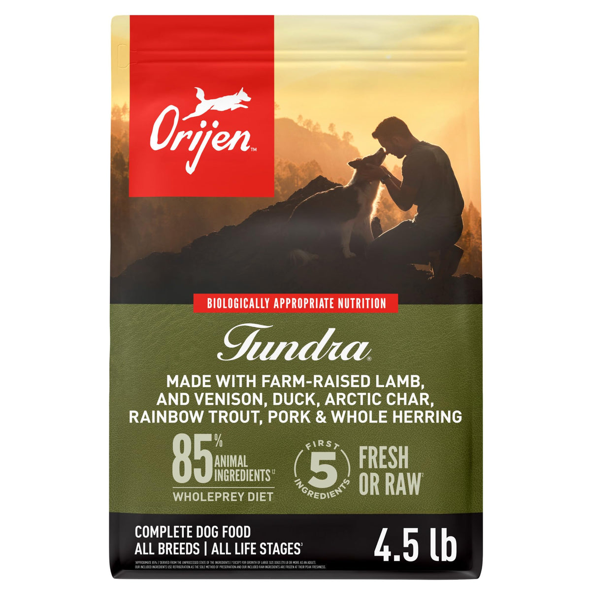 ORIJEN Grain Free WHOLEPREY Dry Dog Food Original Recipe 23.5lb. Bag