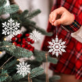 kockuu Christmas Decorations Snowflake Ornament White for Tree Decor Craft