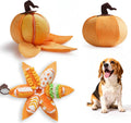 Nocciola Halloween Pumpkin Dog Toys, Hide and Seek Snuffle Plush Dog Toy for Small Dogs, Puppy Squeaky Toy with Crinkle Papers for Boredom