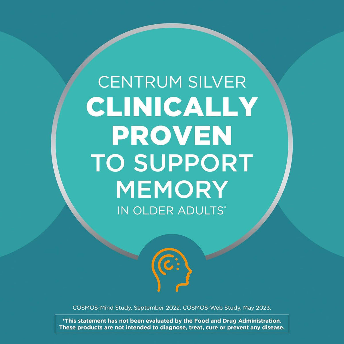 Centrum Silver Multivitamin for Men 50 Plus, Multimineral Supplement, Vitamin D3, B-Vitamins and Zinc, Gluten Free, Non-GMO Ingredients, Supports Memory and Cognition in Older Adults - 100 Ct