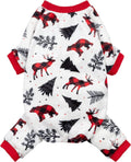 Fitwarm Reindeer Dog Christmas Pajamas, Winter Doggy Clothes for Small Dogs Boy Girl, Fleece Dog Onesie with Feet, Holiday Pet Outfit, Black, White, Red, Medium