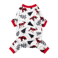 Fitwarm Reindeer Dog Christmas Pajamas, Winter Doggy Clothes for Small Dogs Boy Girl, Fleece Dog Onesie with Feet, Holiday Pet Outfit, Black, White, Red, Medium