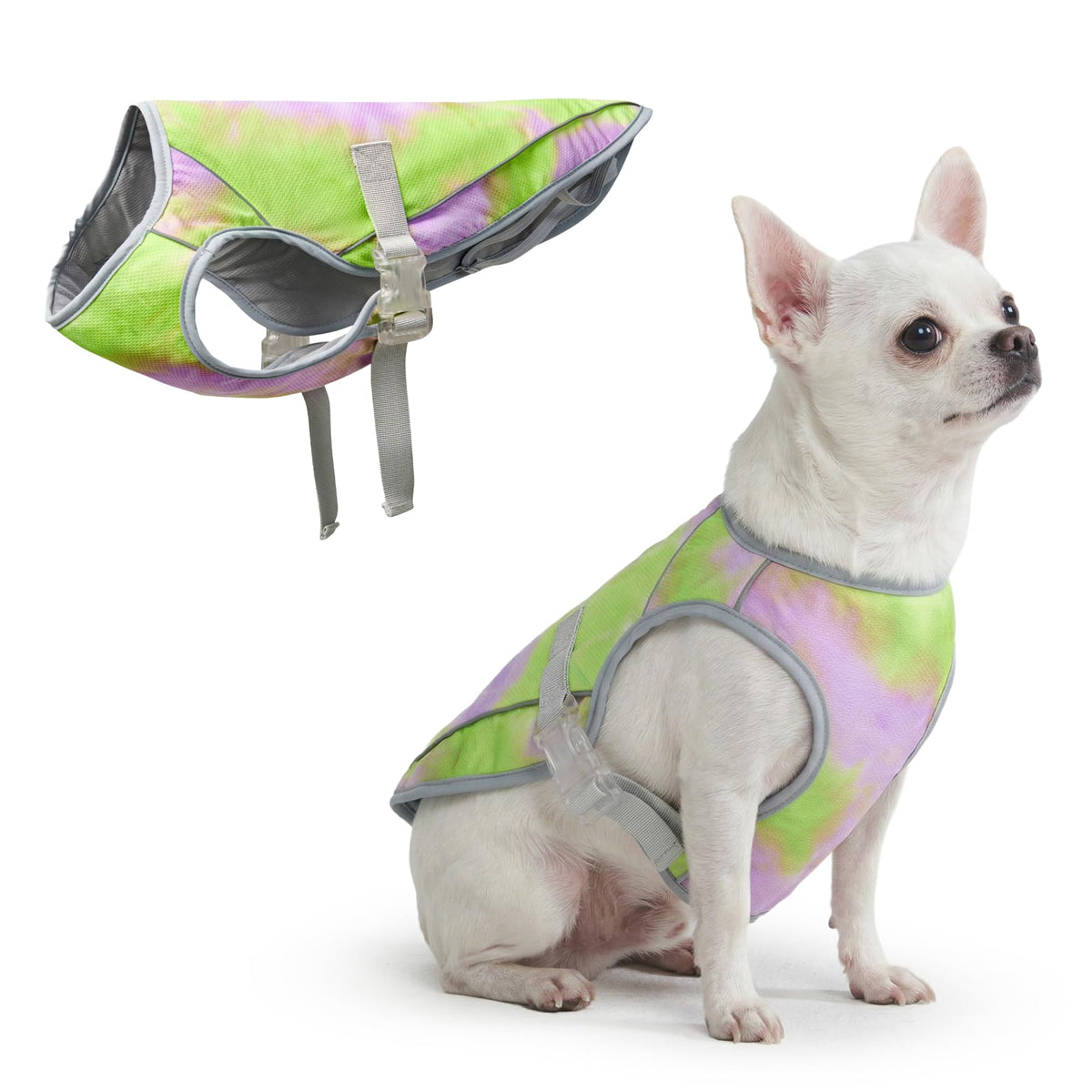 Spark Paws Dog Cooling Vest - SPF 50 UV Sun Protection - Summer Heat Relief Gear for Dogs, Lightweight, Evaporative Cooling - Dog Anxiety Relief Vest During Hot Days - Snowcone, XL