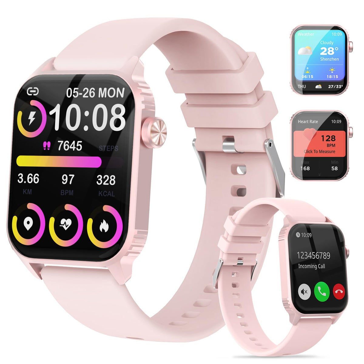 Smart Watch for Men, 120 Sports Modes Smartwatch with 1.83" HD, Alexa Built-in, Heart Rate/Sleep Monitor, IP67 Waterproof, Bluetooth Call & Music Control Fitness Watch for iPhone/Android (Black)