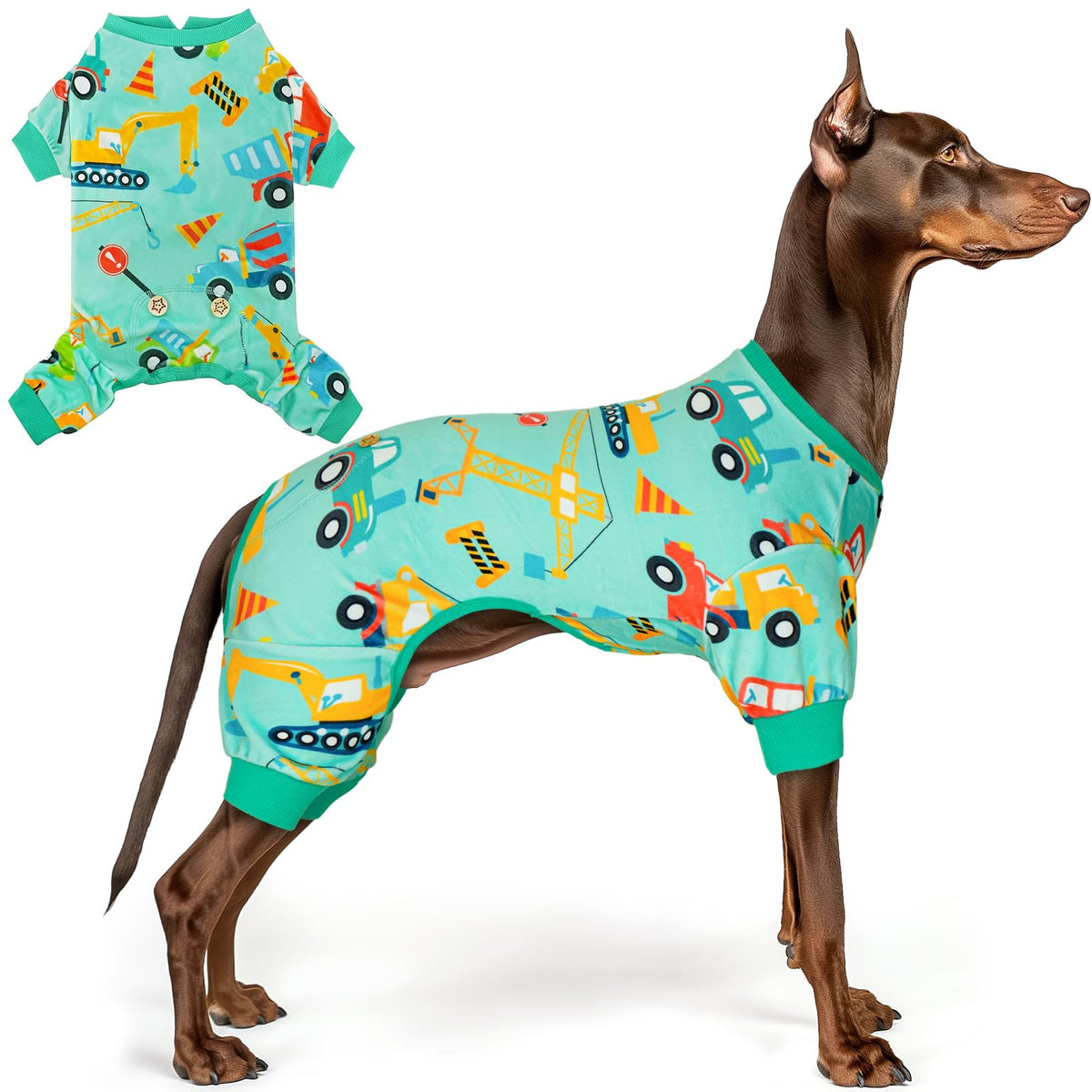 KYEESE Dog Christmas Pajamas for Small Dog Velvet Onesie with Red Snowflake