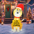 Christmas Inflatable Roof Outdoor Decorations, 8FT Inflatables Reindeer & Climbing Santa, LED Lights Blow up Holiday Hanging Decor for Window Indoor Rooftop Outside Balcony Garden Restaurant Café