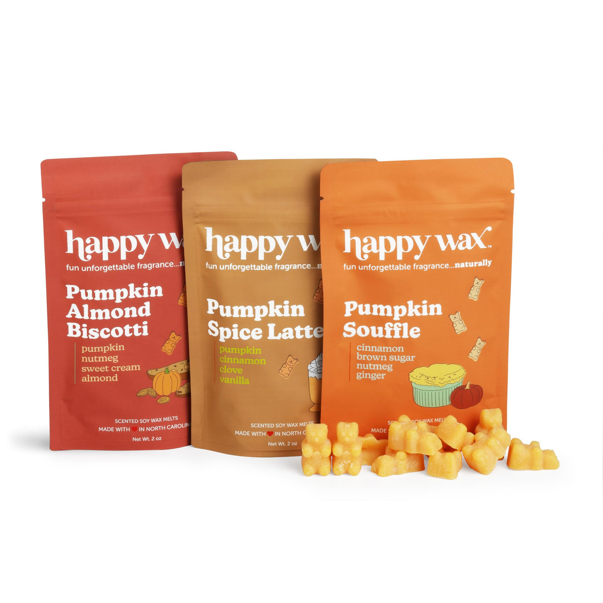 Happy Wax Fall Scented Soy Wax Melts 6oz Variety Pack - Fall Mix