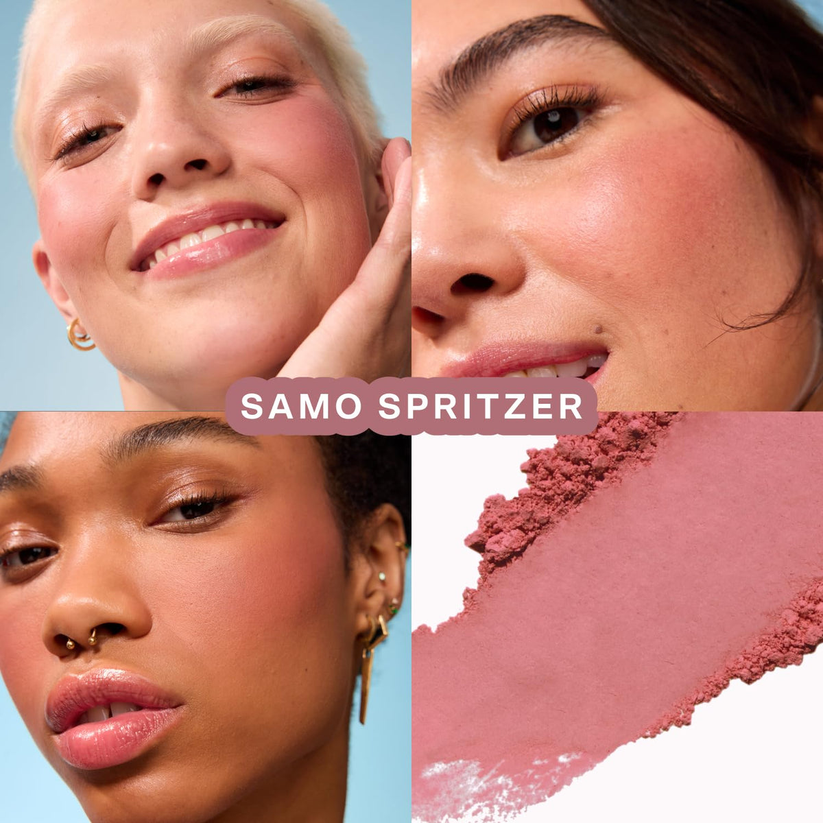 Tower 28 GetSet Matte Powder Blush for Cheeks - 12-Hour Setting Blush Powder for Smooth, Blurred Skin - Talc-Free, Sweat-Proof Face Blushes - Makeup for Sensitive Skin - Samo Spritzer (1.13 oz)
