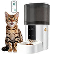 Automatic Cat Feeder, 4L/17 Cups Timed Dispenser for Cats & Dogs | Programmable 1-6 Meals & 1-12 Portions Daily, Anti-Jam Design, Dual Power Supply & Lock-Fresh Technology