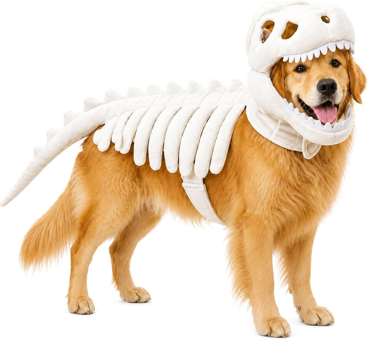 Dog Dinosaur Costume, Glow in the Dark Dinosaur Halloween Costume for Dogs (47.2inch(Big Dog))