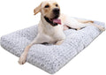 KSIIA Washable Dog Bed Deluxe Plush Dog Crate Beds Comfy Kennel Pad Anti-Slip Pet Sleeping Mat for Large, Jumbo, Medium, Small Dogs Breeds, 41" x 27", Gray