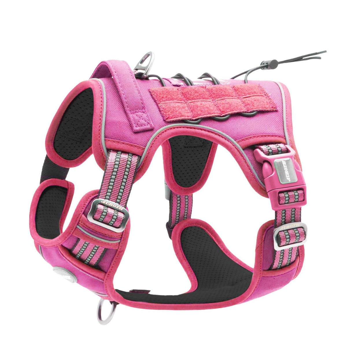 Auroth Tactical Dog Harness for Large Dogs No Pull Adjustable Pet Harness Reflective K9 Working Training Easy Control Pet Vest Military Service Dog Harnesses Army Yellow L