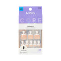 Kiss Core, Press On Nails, Nail glue included, 'Two of a Kind', White, Short Size, Squoval Shape, Includes 26 Toenails, 2g Glue, 1 Manicure Stick, 1 Mini File