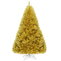 Goplus 6ft Sliver Artificial Christmas Tree with Electroplated Technolog