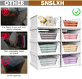 Upgraded Closet Organizers and Storage, Stackable Closet Organizer Basket | 5 Pack Foldable Closet Storage Bins for Bathroom Laundry Room Wardrobe Storage, Space-Saving Clothes Drawer Organizer