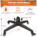 Rolling Christmas Tree Stand with Wheels Universal Base 9FT Artificial Tree