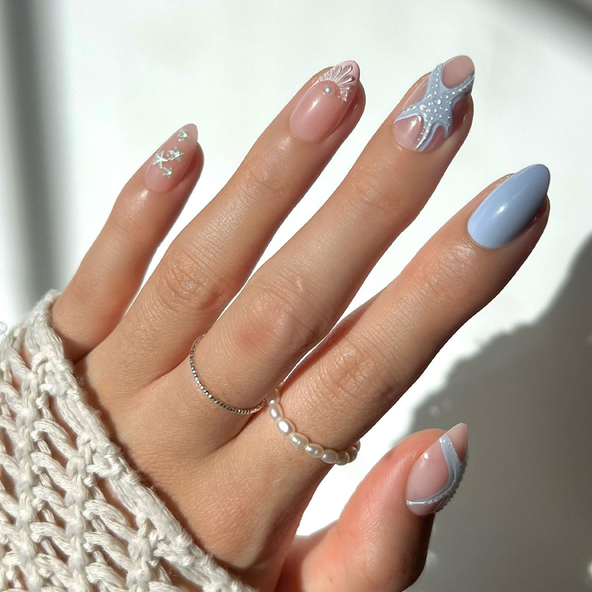 Glamnetic Press On Nails - Short Round, Glossy Fake Nails 30 Pc Full Kit | Neutral press on nails, 12 sizes. Everyday glue-on set. Waterproof, chip-resistant, up to 2 weeks wear