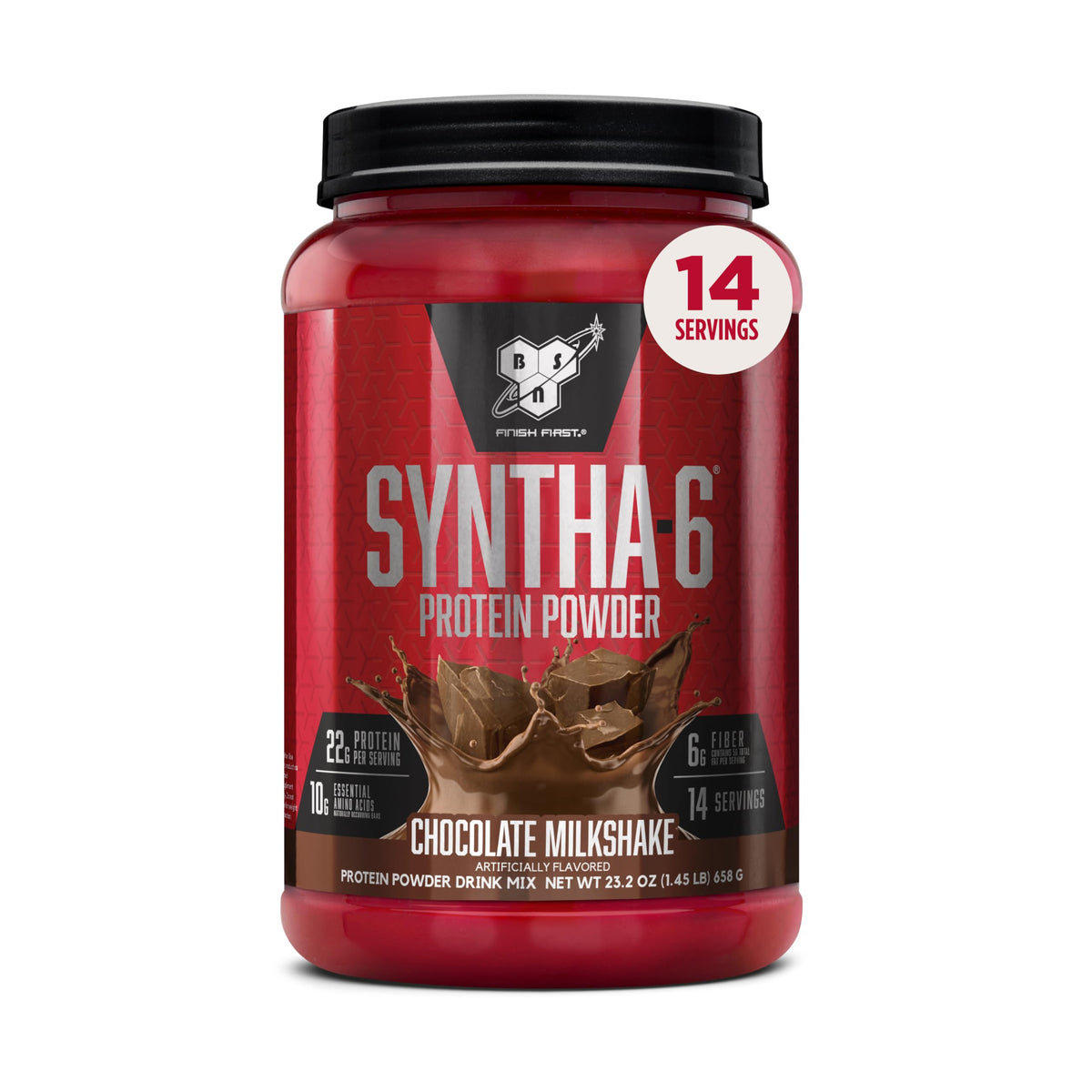 BSN SYNTHA-6 Whey Protein Powder, Micellar Casein, Milk Protein Isolate Powder, Vanilla Ice Cream, 5 Pounds, 48 Servings (Pack of 1) - Package May Vary
