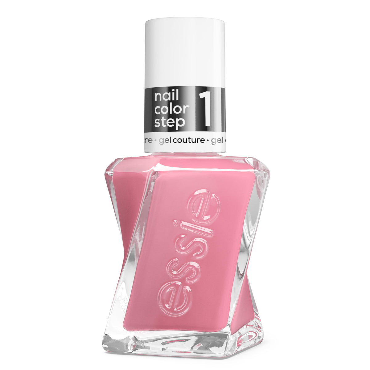 Essie Gel Couture Long-Lasting Nail Polish, Vegan, Clear, Shiny Top Coat, 0.46 fl oz