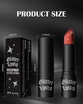 Glitter Frosted Lipstick, Matte Metallic Lip Gloss, Halloween Gothic Makeup