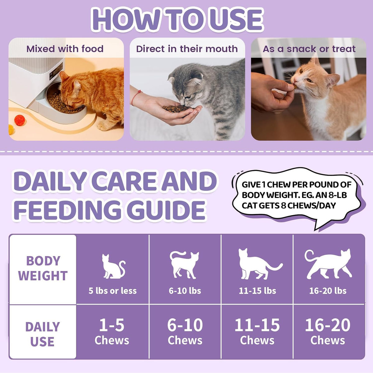 Lysine for Cats, 500ct Cat Immune Support Chews, L-Lysine Supplement for Cats with Colostrum, Omega-3, Soothes Sneezing, Runny Nose & Upper Respiratory Support, Crunchy & Creamy, Chicken Krill Flavor