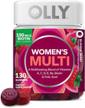 OLLY Women's Multivitamin Gummy, Women's Overall Wellness,* Vitamins A, C, D, E, Biotin, Folic Acid, Adult Chewable Supplement, Berry Flavored, 65 Day Supply - 130 Count