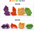 Cake Leaves Baking Pie Crust Cutters Set of 4 Random Color